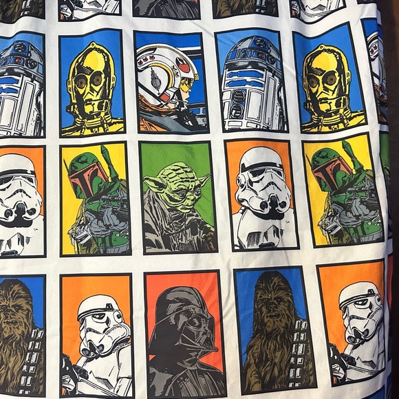 Star Wars Classic Twin Flat Sheet Jay Franco Design White Block Pattern- See Pic - Picture 1 of 8